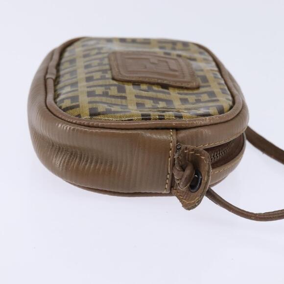 FENDI Zucchino Canvas Shoulder Bag Beige - Picture 5 of 11